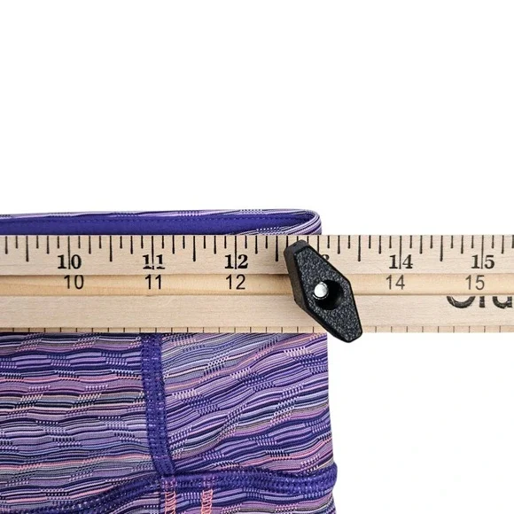 Lululemon Run Top Speed Crop Space Dye Twist Pink Purple Leggings Capris Size 6 - Picture 4 of 10